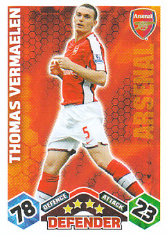 Thomas Vermaelen Arsenal 2009/10 Topps Match Attax #5